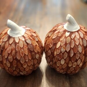 Decorative Brown and White Pumpkins